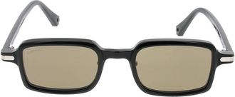 Cartier Rechthoekige Zonnebril - unisex - Accessoires - Zwart - Maat: ONE Size