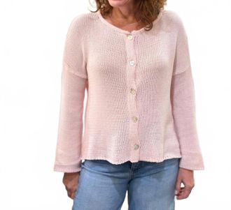 Wooden Ships Sonnet Cotton Cardigan In Caprice Pink