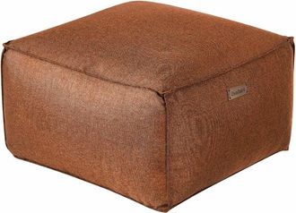 Beliani Moderno Pouf Intrecciato da Salotto 50 x 30 cm Motivo Marrone Mukki