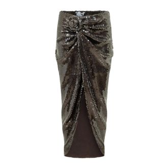 Rotate Rotate Birger Christensen, Dames, Rokken, Bruin, Maat: 2XS Leer