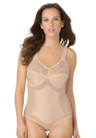 SECRET SOLUTIONS Bodybrief Power Mesh Firm Control in Nude at Nordstrom, Size 16
