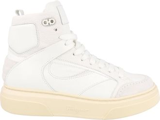 Ferragamo Cassio Leather High-Top Sneakers