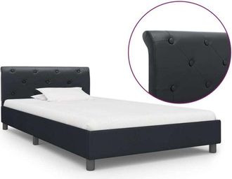 vidaXL Vidaxl - Estructura De Cama Sin Colch&oacute;n Cuero Sint&eacute;tico Negro 90x200 Cm