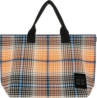 Ganni Bolso shopper de tejido bordado - Bags - Mujer - Multicolor - ONE SIZE