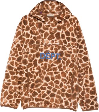 Gallery Dept. giraffe-print fleece hoodie - Neutrals