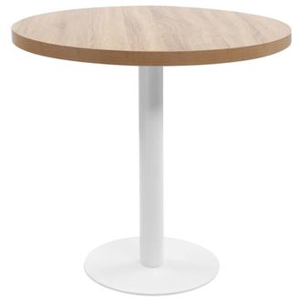 Berkfield Home Bistro Table Light Brown 80 cm MDF