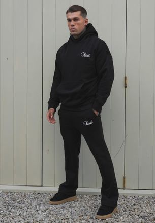 Siksilk Conjunto para Hombres de Sudadera con Capucha Negra y Pantalones Joggers XXL