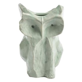 Serax Home, Dames, Groen, ONE Size, Midnight Owl Vaas in Lichtblauw