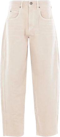 Isabel Marant Loose-fit jeans - Dames - Jeans - Beige - Maat: XS Katoen