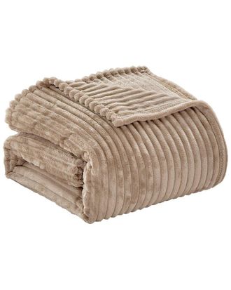 Luxury Home Reversible Striata Ribbed Corduroy Oversized Plush Blanket