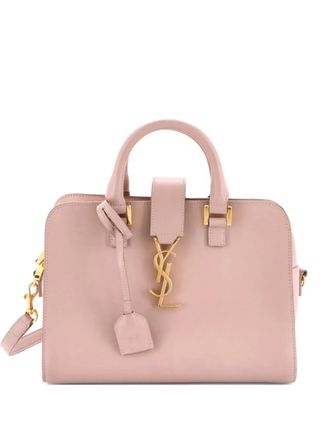 Saint Laurent Monogram Cabas Leather Baby satchel - Rosa