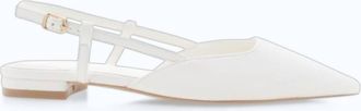 Billini Womens Iver Pointed Flats In White Raffia