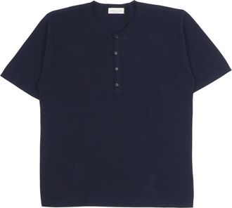 Roberto Collina Heren, Tops, Blauw, Maat: XL