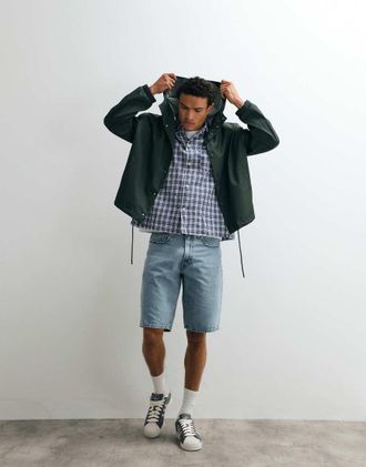 Levi's 478 pantaloncini baggy in denim lavaggio chiaro-blu navy