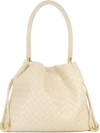 Dune London Womens Accessories Primrose L - Leather Drawstring Bag - Cream - One Size