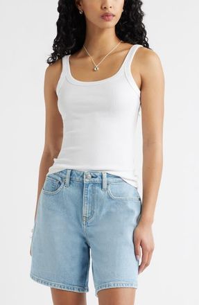 Open Edit Rib Camisole in White at Nordstrom, Size Xx-Small