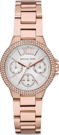 Michael Kors Camille rhinestone 33mm watch - White