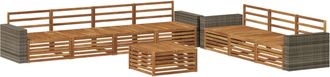 vidaXL Conjunto De Sof&aacute;s De Exterior 8 Uds. Natural Vidaxl