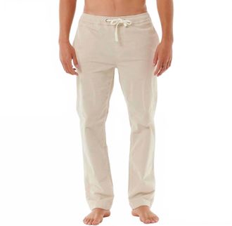 Rip Curl Classic Surf Cord Beach Pants In Vintage White