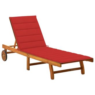 vidaXL Vidaxl - Tumbona De Jard&iacute;n Con Coj&iacute;n Madera Maciza De Acacia