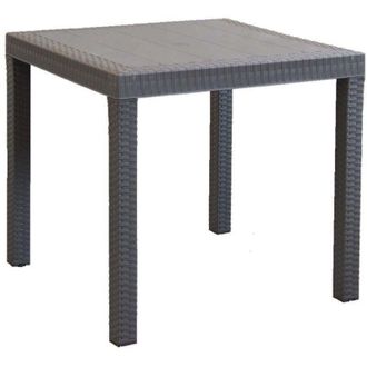 Milani Home Milani Home - caligola - set tavolo in alluminio e teak cm 80 x 80 x 74 h con 4 poltrone Alma