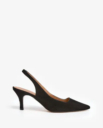 Flattered Womens Franchesca Suede Heel In Black