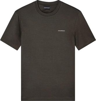 Emporio Armani Essentials Bruin T-shirt met Logoprint - Heren - T-shirts - Bruin - 3XL - Katoen - Tops