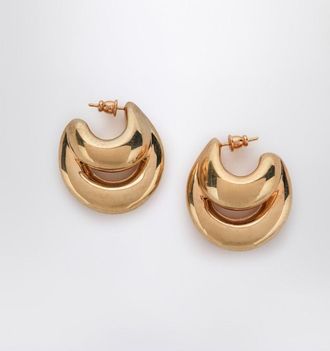Panconesi Blow Up Huggies Earrings In Gold Tone