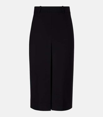 Saint Laurent Mid-rise wool culottes