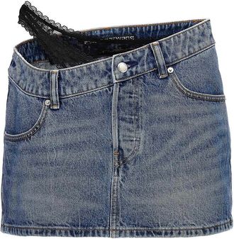 Alexander Wang Dip Side Lace Undie Mini Skirt