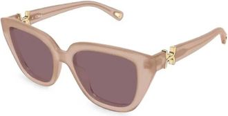 Chlo&eacute; Cat Eye Zonnebril - Dames - Accessoires - Roze - Maat: 53 MM Nylon