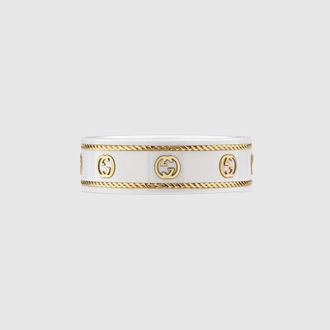 Gucci Icon 18k Ring With Interlocking G, Yellow Gold, Yellow Gold