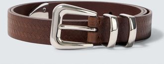 Brunello Cucinelli Debossed leather belt