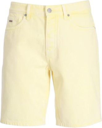 HUGO BOSS Anderson Shorts - Heren - Denim shorts - Geel - W30 - Katoen - Korte Broeken