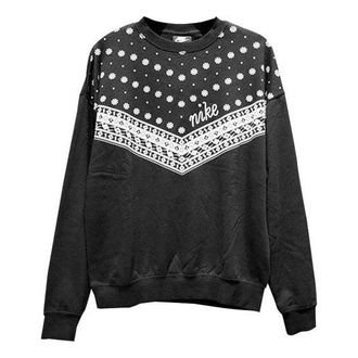 Nike (WMNS) Nike Sportswear Heritage Round-neck Sweatshirt Black CU5949-010