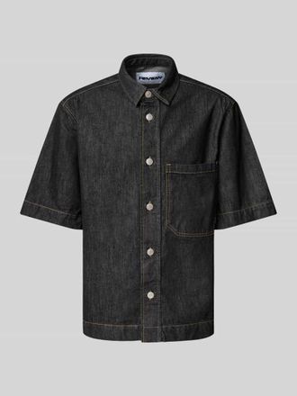 Review Regular Fit Jeanshemd mit Brusttasche in Black, Gr&ouml;&szlig;e XL