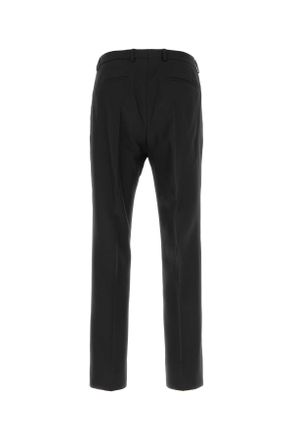 Gucci Mens Black Twill Pant Neronero Exterior: Polyester Wool Pantaloni