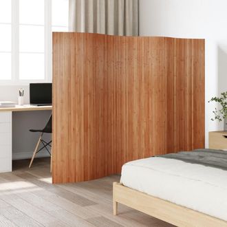 vidaXL Biombo Divisor De Bamb&uacute; Marr&oacute;n 165x250 Cm Vidaxl