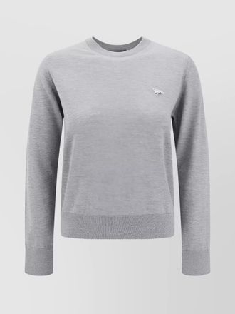 Maison Kitsun&eacute; ribbed wool crew-neck jumper