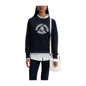 Tommy Hilfiger Sweatshirts - Dames - Sweatshirts - Blauw - S - Hoodies & sweatvesten