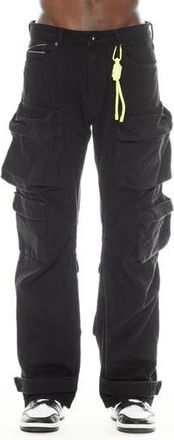 Cult of Individuality Grunge Nonstretch Baggy Cargo Jeans in Black Twill at Nordstrom Rack, Size 36