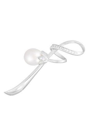 Splendid Pearls Freshwater Pearl Brooch in White at Nordstrom Rack