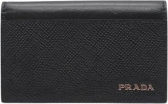 Prada Pre-owned Card Case - Dames - Vintage Accessoires - Zwart - ONE Size - Leer - Vintage