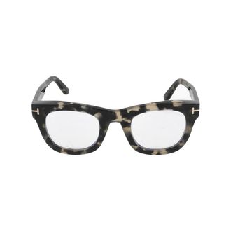 Tom Ford Glasses, unisex, Black, Size: 48 MM Blue Block Soft Squared Opticals