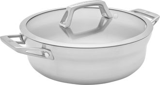 Zwilling Motion Stainless Steel 4-qt Stainless Steel Chefs Pan with Lid