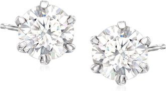 Ross-Simons Moissanite Stud Earrings in Sterling Silver