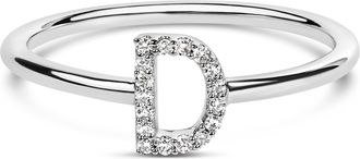House of Brilliance 10K Gold Diamond Accent Initial A-Z Ring