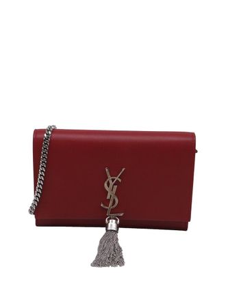 Saint Laurent Red Leather Small Kate Tassel Shoulder Bag (Authentic Pre-Loved)