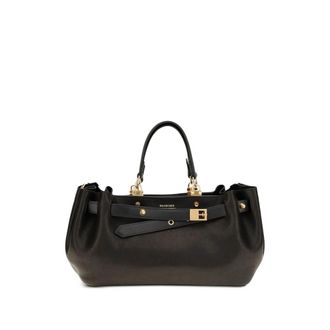 Balenciaga Buckled Leather Shoulder Bag