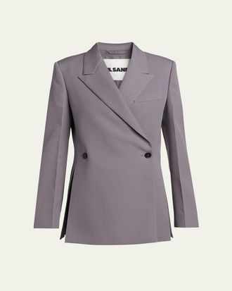 Jil Sander Side Slits Double-Breasted Blazer Jacket